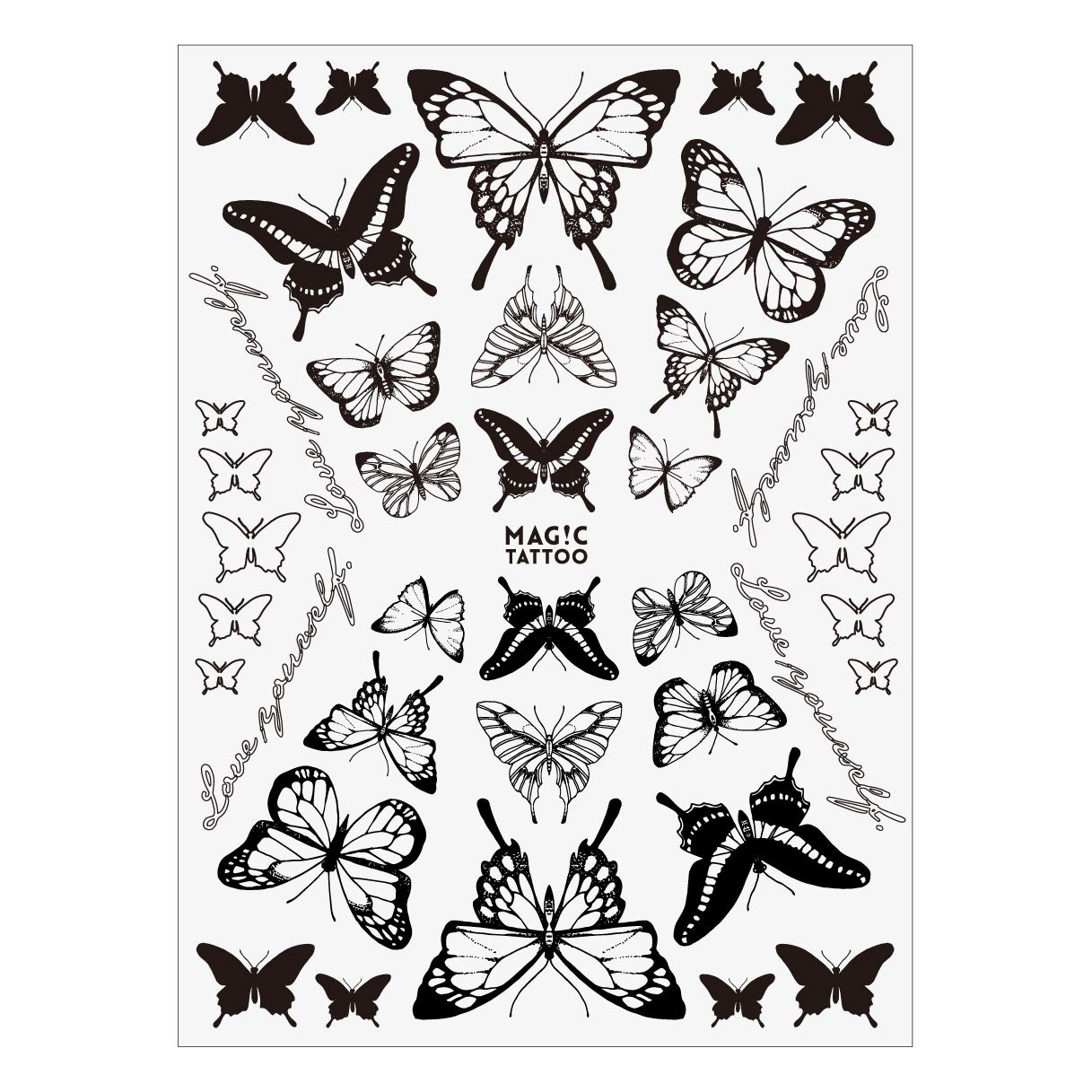 Amazon.co.jp: 【2枚セット】No.026_Butterfly/蝶,2週間で消える